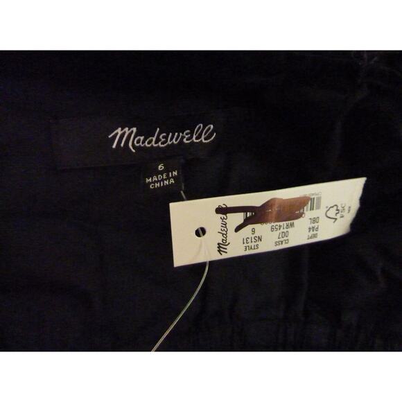 NWT Madewell Embroidered Tank Midi Dress in Poplin Black Eyelent 6 - Picture 7 of 9